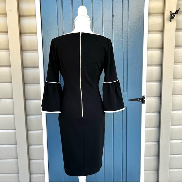 Calvin Klein Bell Sleeve Midi Dress Women Size 8 - Picture 3 of 10